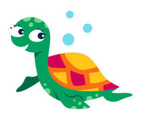 Cute Turtle Mascot Logo