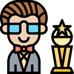 actor illustration on a white background    