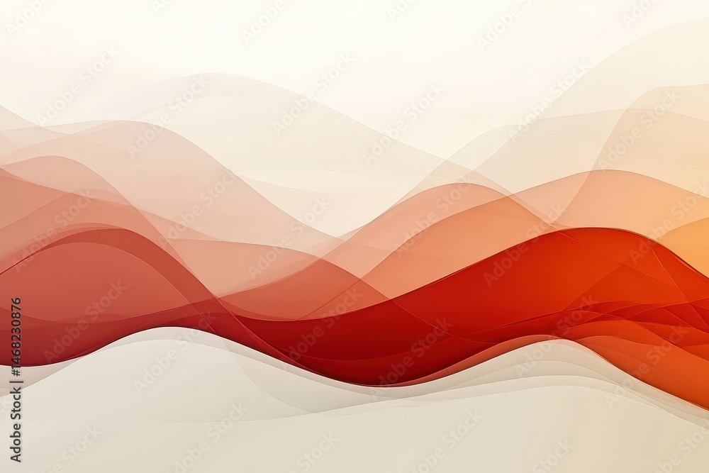 Poster abstract design with flowing, layered waves of light and color.
