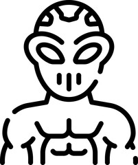 alien illustration on a white background     