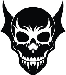 Intricate Skull Art: A striking monochrome illustration of a detailed skull design, featuring unique patterns and stylized elements, conveying a sense of mystery and edgy aesthetic.