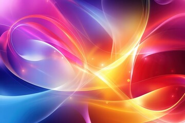 Vibrant abstract design with flowing lines and glowing highlights.