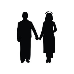 Wedding Silhouette Couple With Javanese Custom Indonesia