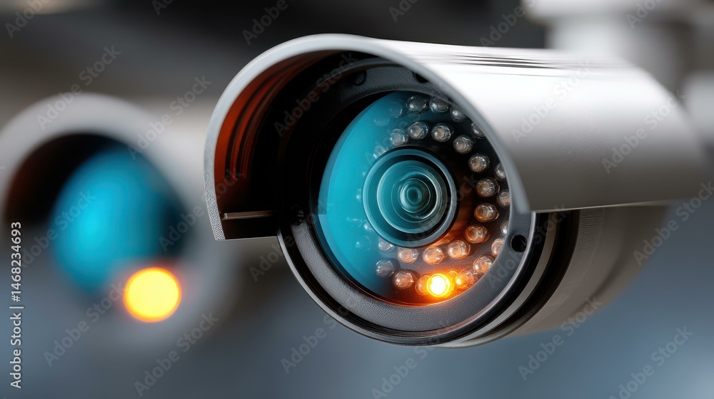Aufkleber enhance your data center security with hightech surveillance cameras, ensuring robust cybersecurity 
