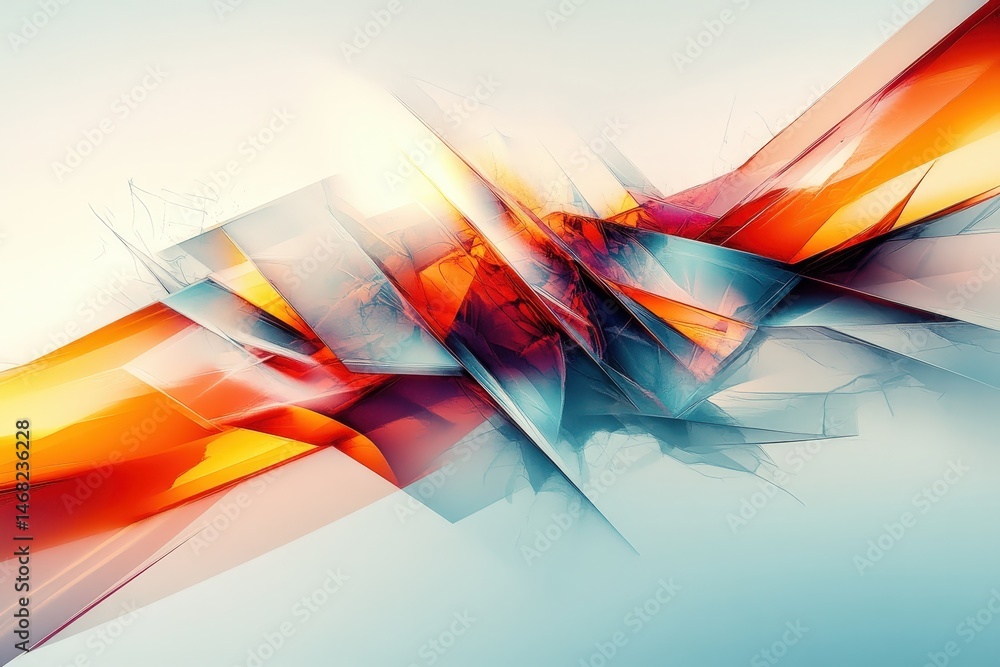 Poster abstract design with vibrant color combinations.