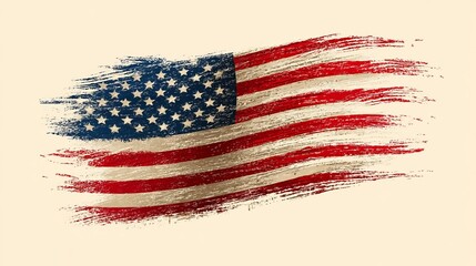 Artistic representation of the American flag. Memorial Day American flag Parade Poppy
