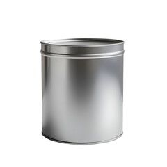 Blank Silver Metal Tin Container Packaging Mockup