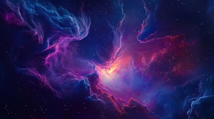 Vivid nebula showcases colorful gas and stars in deep space