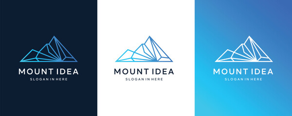 Mountain tech innovation logo design