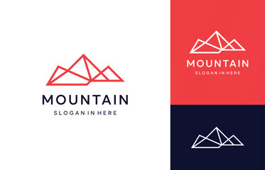 Digital Mountain Electronic Peak Circuit Technology Chip Network System Smart Vector Logo Design