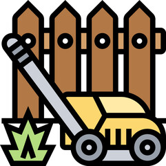 lawn mower illustration on a white background    