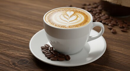 Fototapeta premium Coffee Capture with Rustic Warm Aesthetic