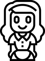 maid illustration on a white background     