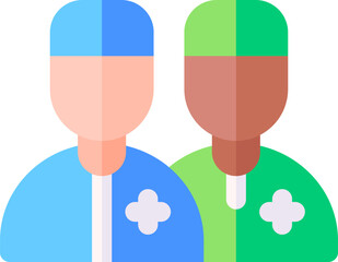 medical team illustration on a white background     