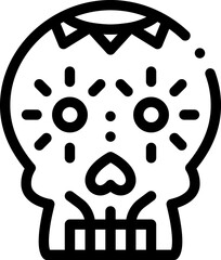 mexican skull illustration on a white background    