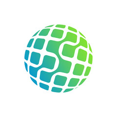 Modern Global Network Pattern Vector Art