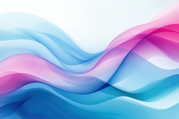 Abstract design of flowing, translucent waves in pastel colours.