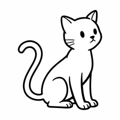 drawing of lines forming a cat