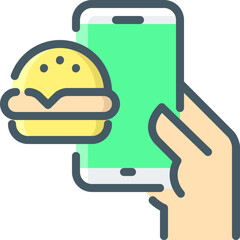 order food illustration on a white background     