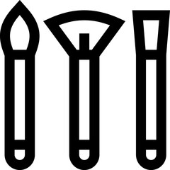 paint brush illustration on a white background    