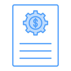 project management icon blue style