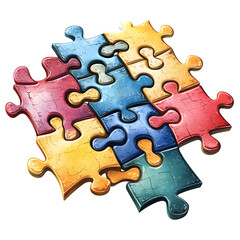 Fototapeta premium Puzzle. Vector illustration --v 6.1 --s 750 --raw