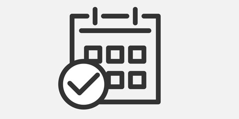 Calendar icon vector flat line design