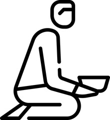 poverty illustration on a white background     