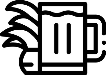 pulque illustration on a white background    