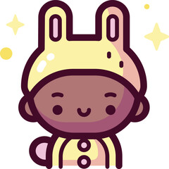 rabbit illustration on a white background     