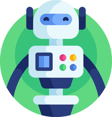 robot illustration on a white background    