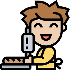 rolling pin (2) illustration on a white background     