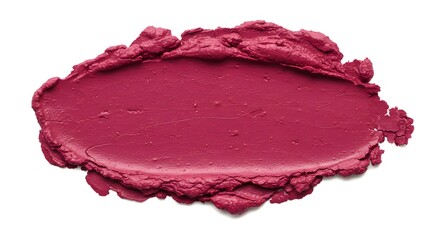 Fototapeta premium Lipstick Smear Texture in Raspberry Color on White Background for Beauty