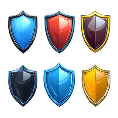 Shield icons collection. Protect shield vector --v 6.1 --s 750 --raw