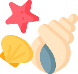 shells illustration on a white background     