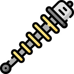 shock absorber illustration on a white background     