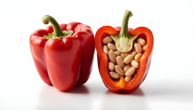 Red Bell Pepper Filled with Pine Nuts
