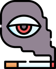 smoking illustration on a white background     