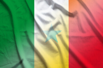 Ireland and Senegal official flag international negotiation SEN IRL © dmitriy