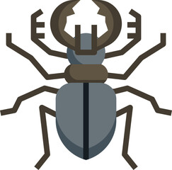 stag beetle illustration on a white background     