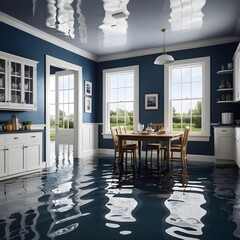 Flooded Kitchen After Water Damage