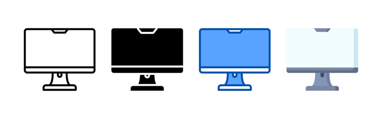 Computer icon set bundle. Multi style icon collection perfect for websites, apps, and presentations. Simple vector icon collection