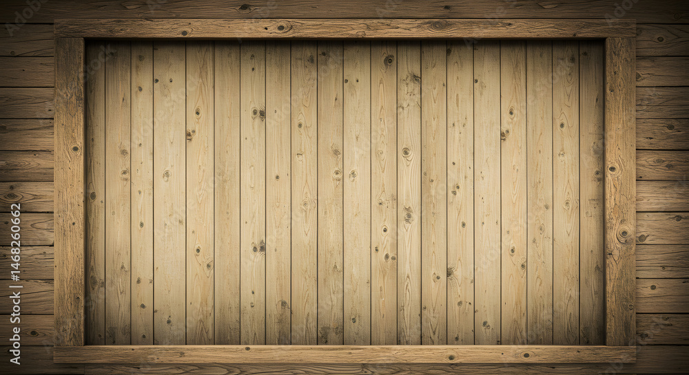 Aufkleber rustic wooden background with a wooden frame texture pattern perfect for text display and rustic des