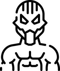 villain illustration on a white background     