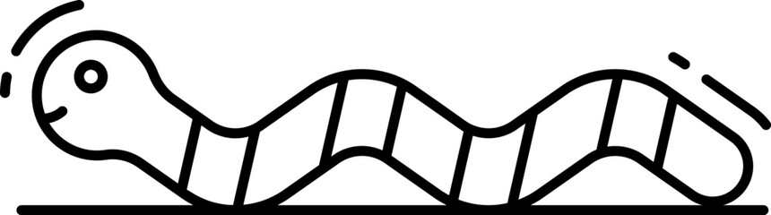 worm illustration on a white background     