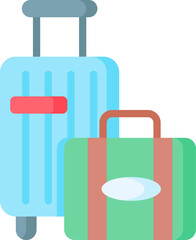 luggage illustration on a white background     