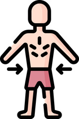 malnutrition (2) illustration on a white background    