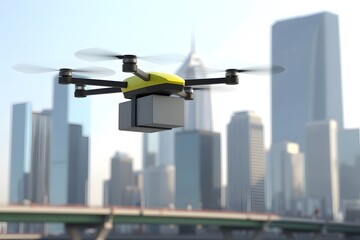 airplane in the city