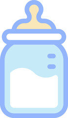 milk bottle illustration on a white background     