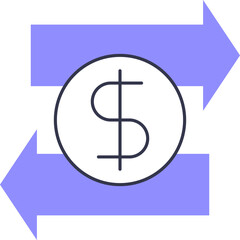 money transfer illustration on a white background     